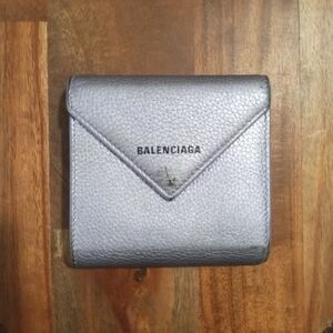 Balenciaga Metallic Purple Wallet